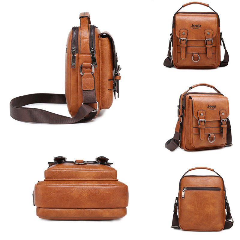 Thumbnail: Men's Premium Vintage Crossbody Bag | Large Capacity Business & Travel Bag