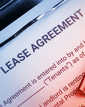 Business lease agreement concept : Pen a