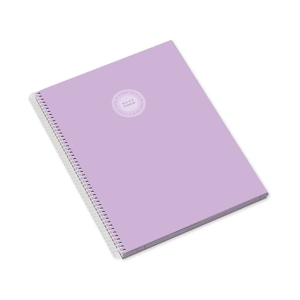 Thumbnail: Ambar A5 Hardcover Spiral Book 80 Sheets Lined - Campus Moonflower