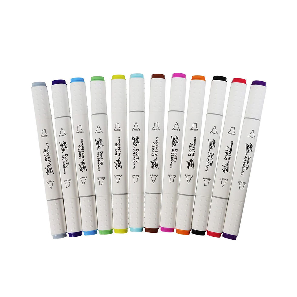 الصورة المصغرة: Mont Marte Dual Tip Art Markers Premium 12pc