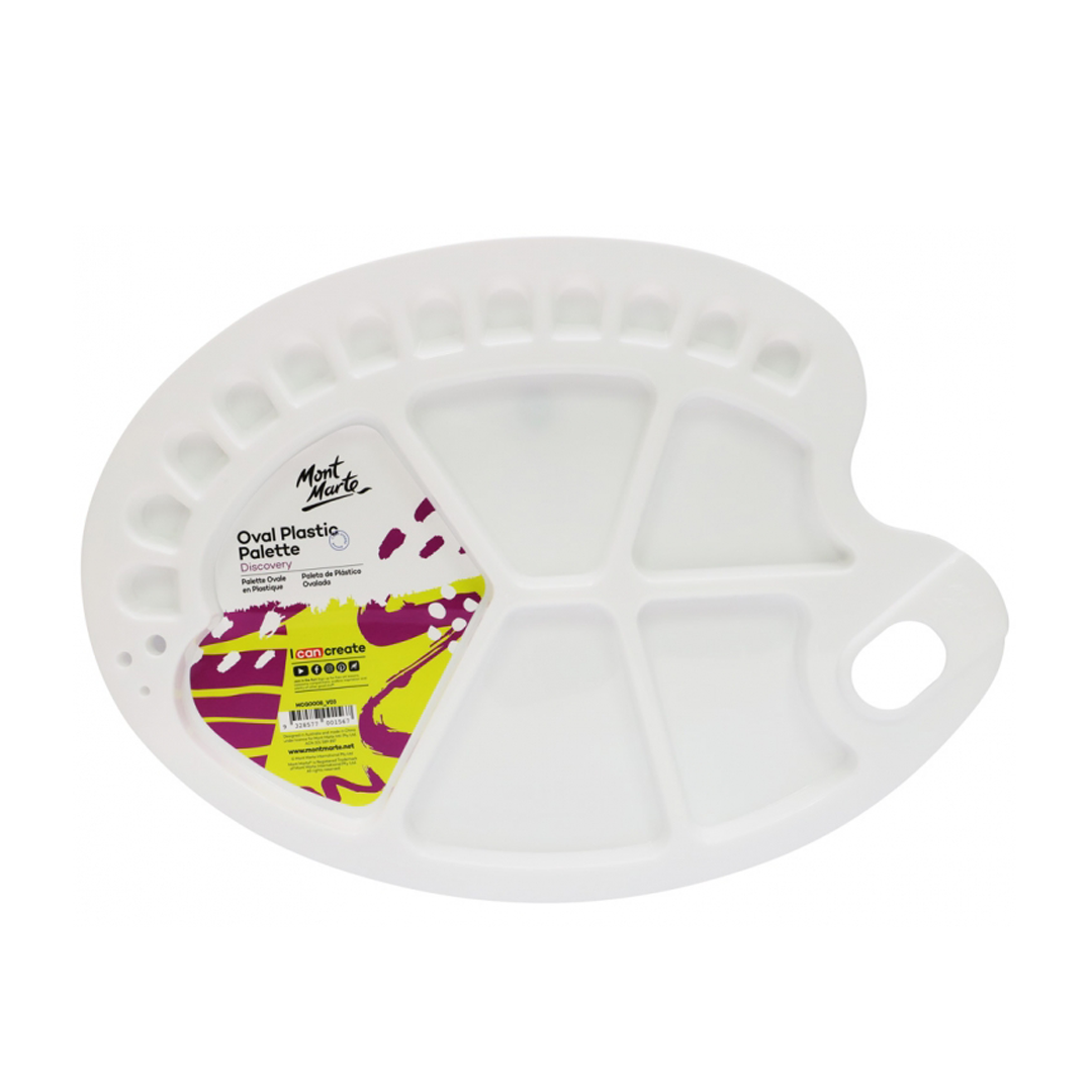 Mont Marte Discovery Oval Plastic Palette 34 x 25cm (13.3 x 9.8in)
