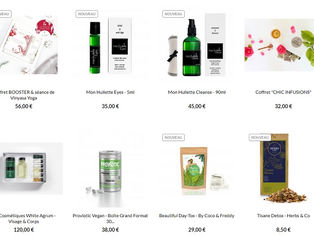 Sélection de produits détox et soins vegans