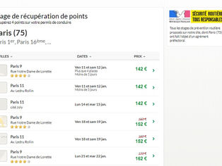 Trouver une stage recuperation de points samedi dimanche
