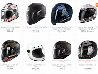 Grand choix de casques de moto à petits prix
