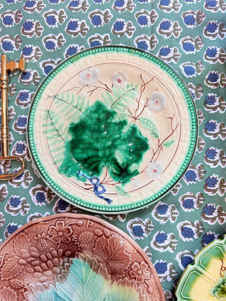 Antique German Majolica Plate