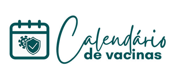 Imagem do logotipo do Calendário de Vacinas, com uma pequena ilustração de um calendário