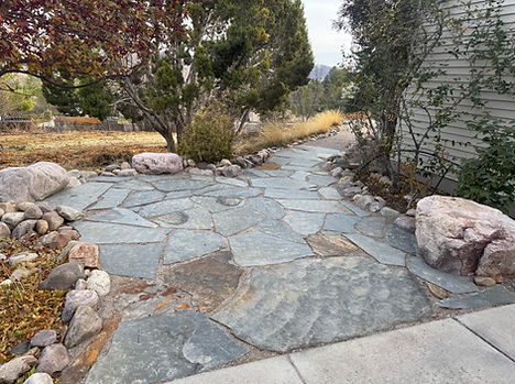 Flagstone & Boulder Patio