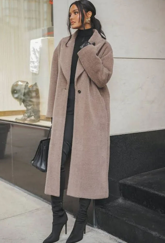Sand Chelsie Longline Coat