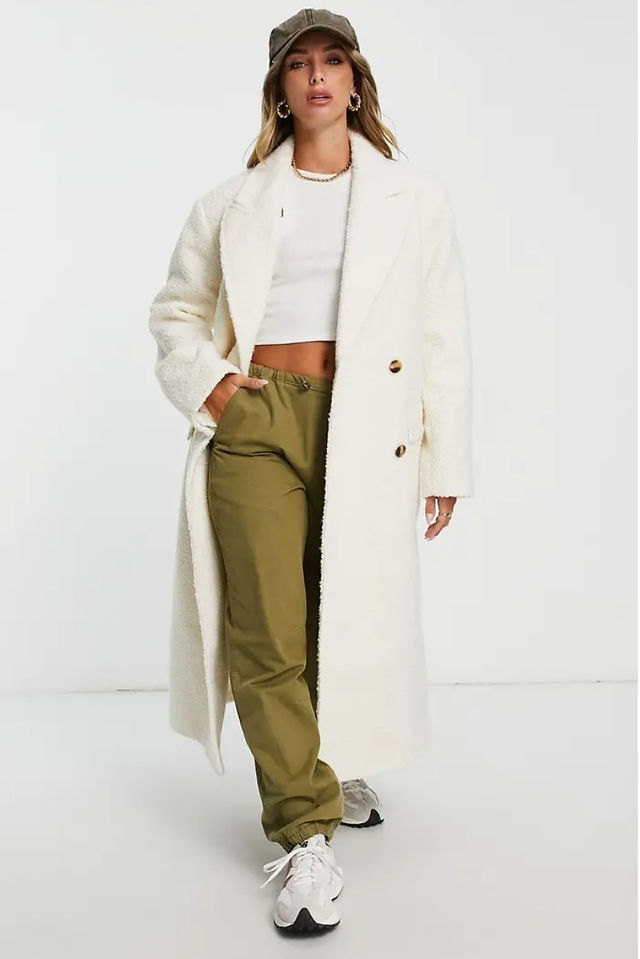 ASOS Bouclé Longline Coat