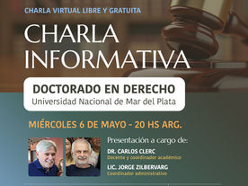 La charla online del Doctorado en Derecho ya tiene fecha!