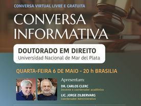 A Palestra Online sobre o Doutorado em Direito da Universidad Nacional de Mar del Plata já tem data!