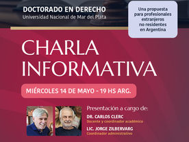 Charlas Informativas 2025 - Doctorado en Derecho de la Universidad Nacional de Mar del Plata - 14/05/2025