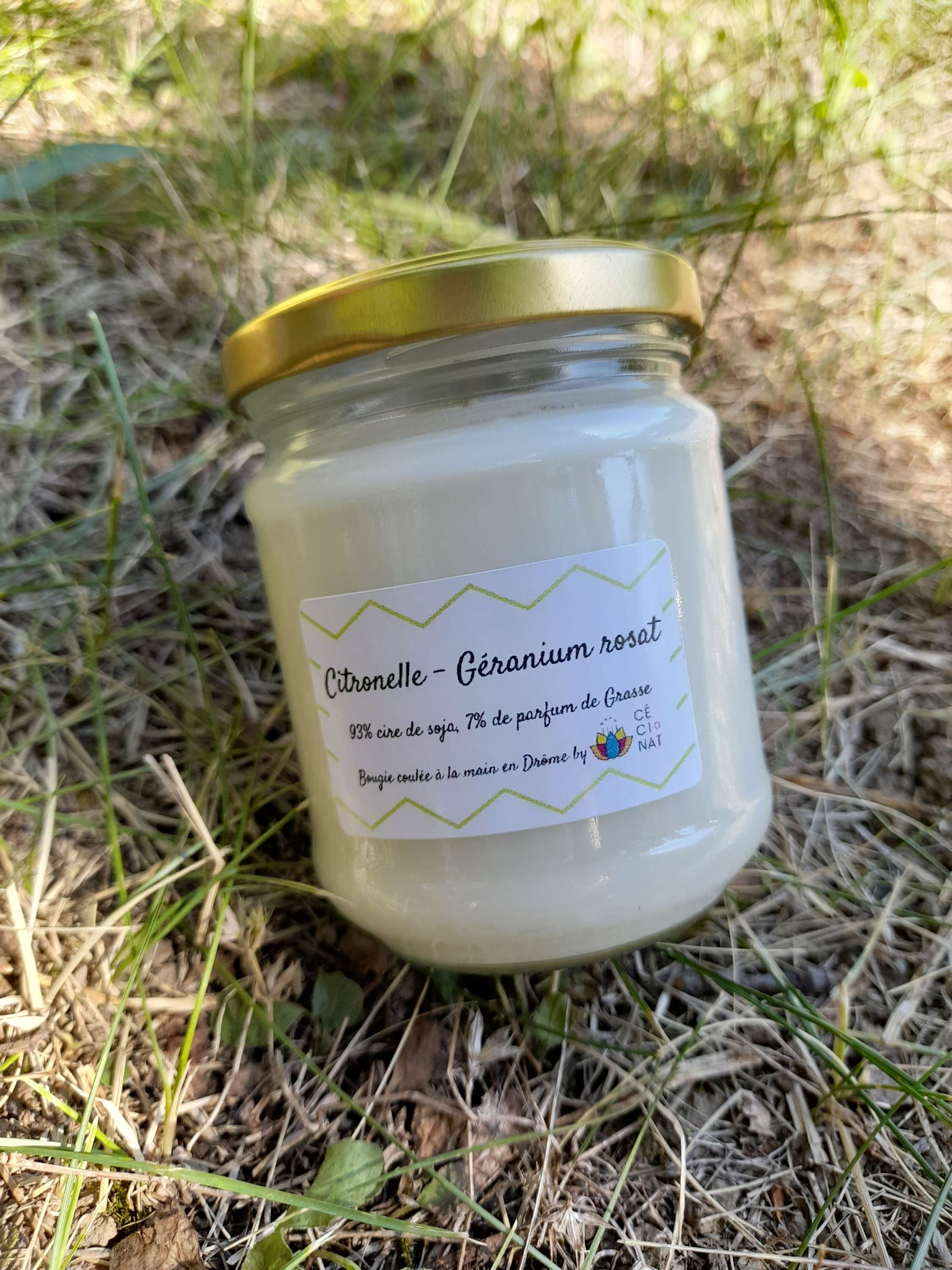 Bougie Citronnelle et Géranium Grande