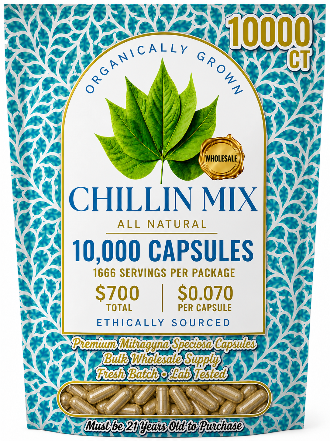 10,000ct Chillin Mix All Natural Capsules