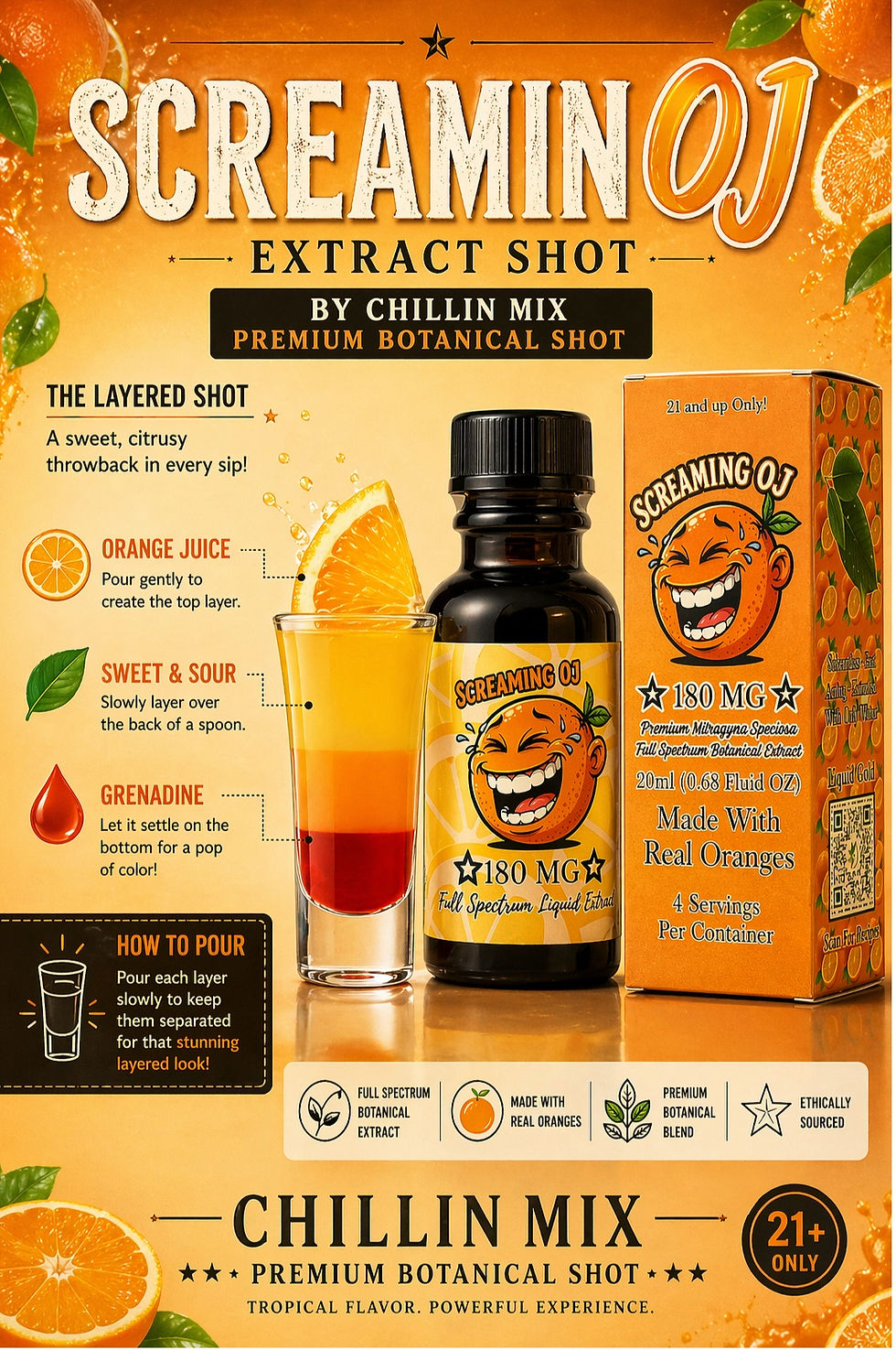 Thumbnail: Scremin Oj Botanical Extract Liquid (20ML) Full Spectrum Extract Liquid