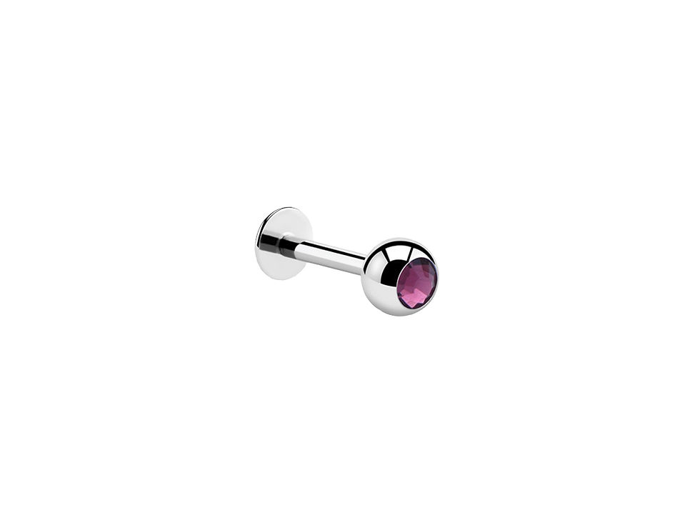 Purple Gem inside of Ball Labret