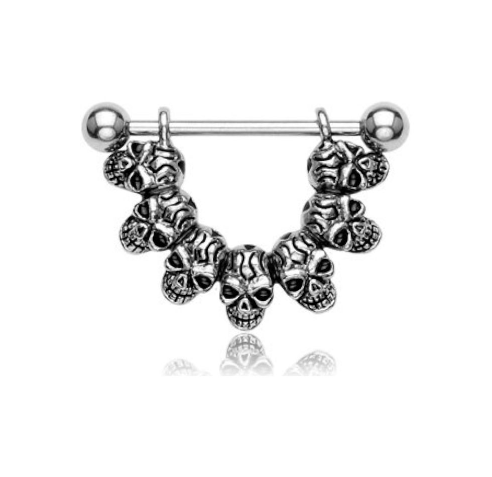 Silver Skull Nipple Shield