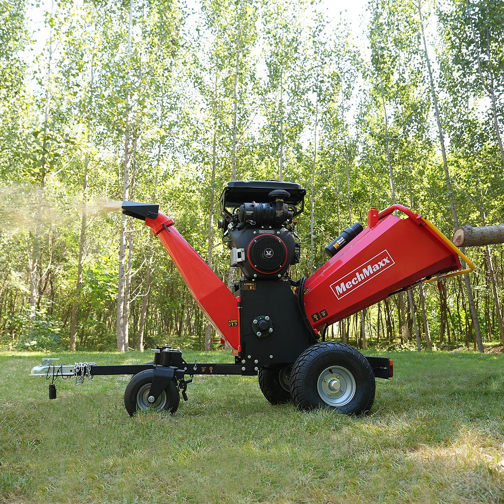 Thumbnail: 8 inch ZONSEN E-Start 1000cc 35hp Gas Powered 4 - Wheel Drum Wood Chipper with T