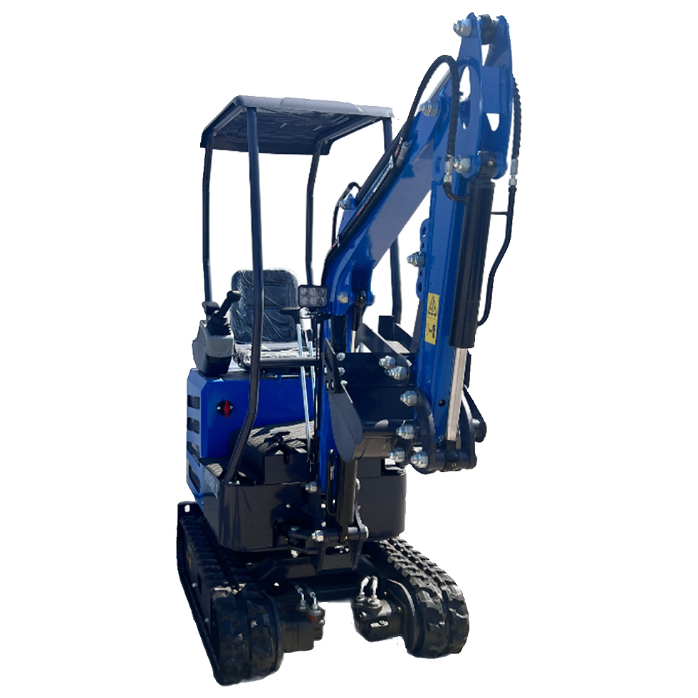 Thumbnail: 1 Ton Fuel Injected Engine Mini Excavator w/ Side Swing Boom and Pilot Control |