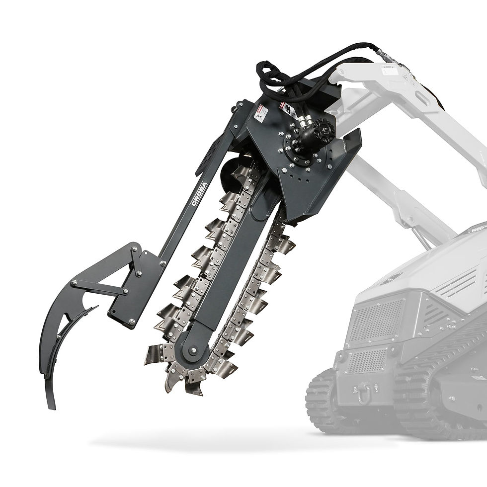 20'' Cutting Depth Mini Skid Steer Trencher