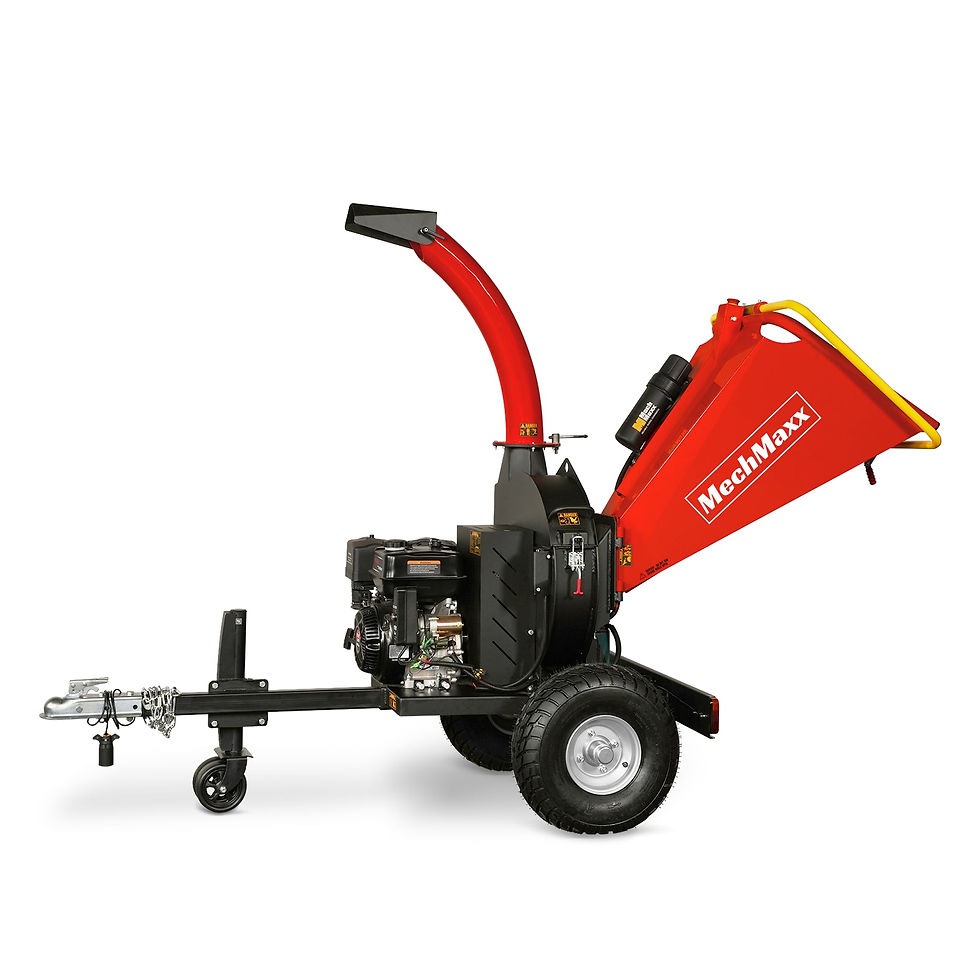 Thumbnail: 5 inch E-start DUCAR 420cc 15hp Gasoline Engine Powered Disc Wood Chipper with T
