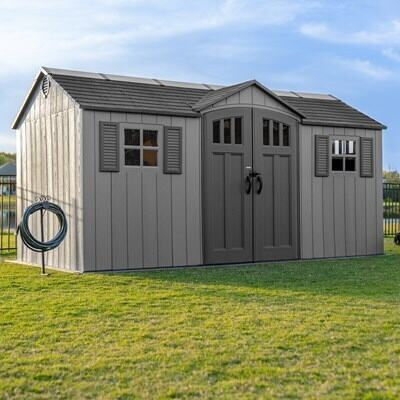 Thumbnail: Lifetime Dual Entry 15 Ft. x 8 Ft. Outdoor Shed - Lifetime Products
