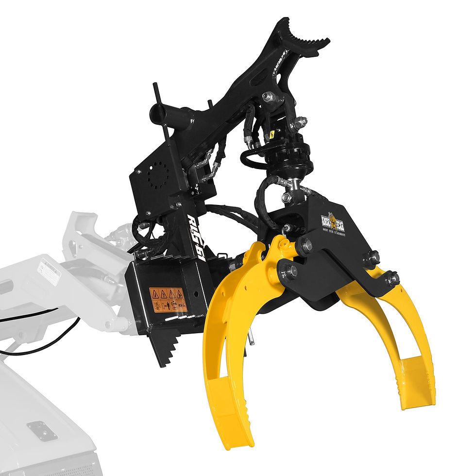 Thumbnail: 59" Multi-purpose Hydraulic Rotating Log Grapple For Mini Skid Steer, 1500lbs Li