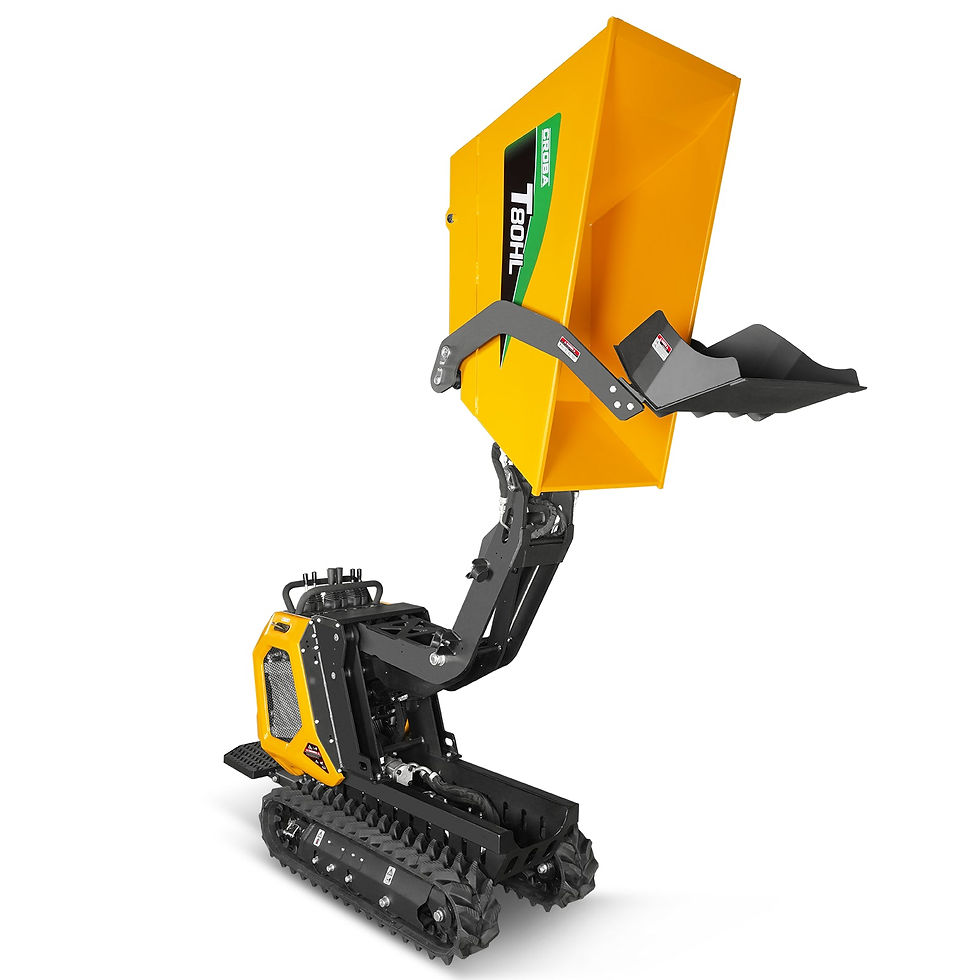 Thumbnail: 1100lb 420cc E-start Gas Engine Stand-ON Hydraulic Track Dumper Hydraulic Tippin