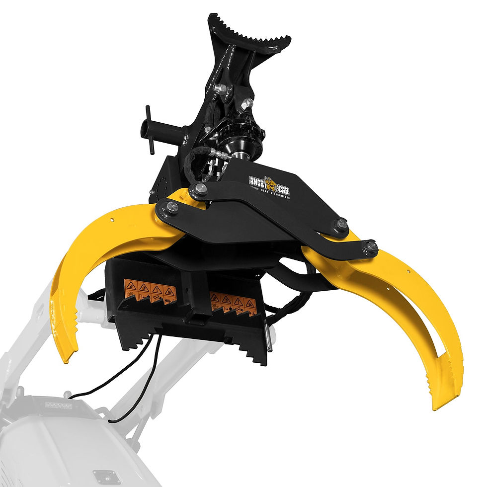 Thumbnail: 59" Multi-purpose Hydraulic Rotating Log Grapple For Mini Skid Steer, 1500lbs Li