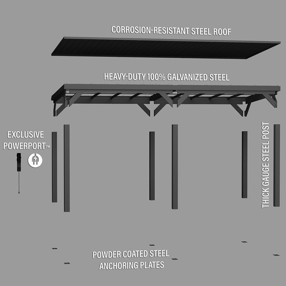 Thumbnail: 20x9.5 Stonebridge Gazebo/Carport - Backyard Discovery