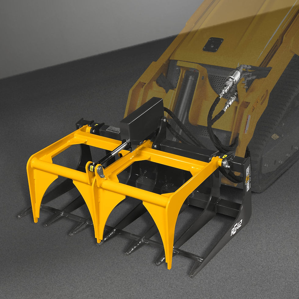 Thumbnail: 42" Mini Skid Steer Skeleton Grapple Attachment,   24" Arm Opening,  2000 lb Wei