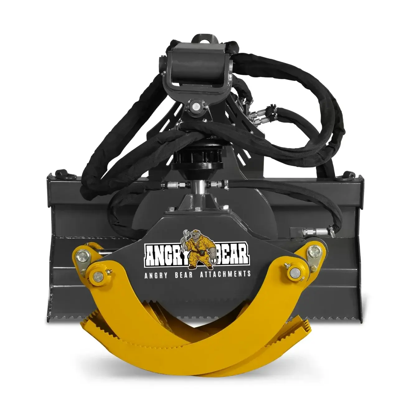 50″ Skid Steer Rotary Log Grapple, 360° Rotation, 3000 Lbs Capacity - MechMaxx