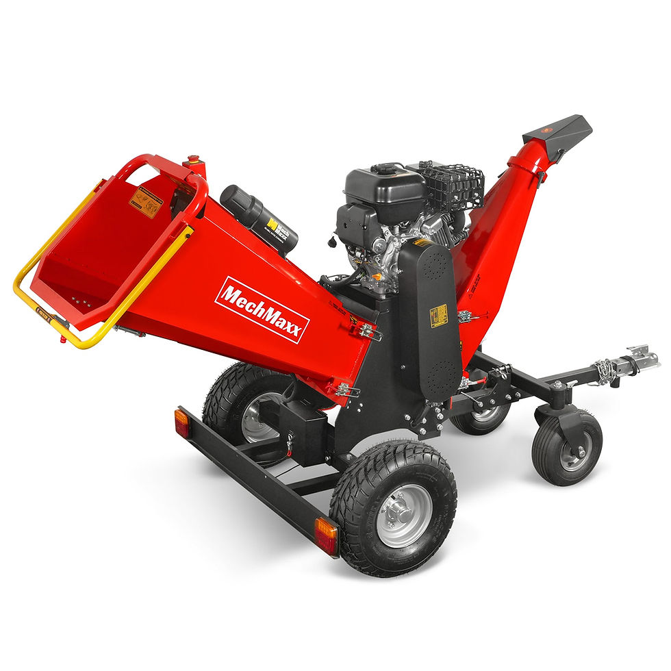 6 inch ZONSEN E-Start 459cc 15hp Gas Powered 4 - Wheel Drum Wood Chipper with Ta