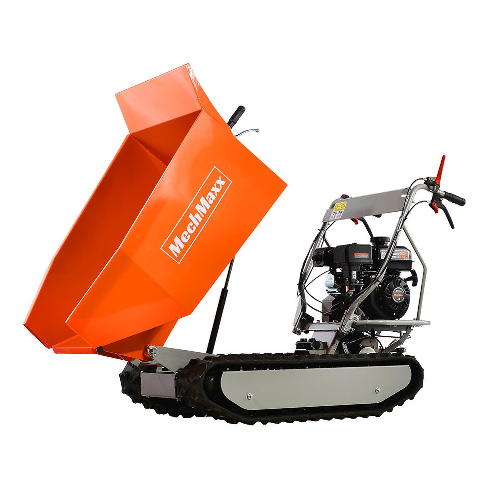 Thumbnail: MechMaxx 1100Lbs Load Capacity Petrol Engine Powered Track Mini Dumper ,  D50MA