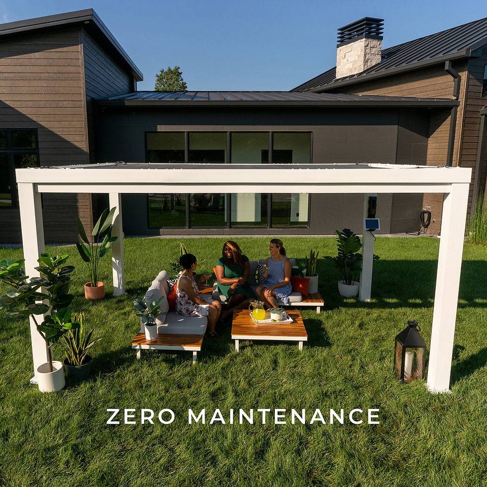 Thumbnail: 14x10 Windham Modern Steel Pergola With Sail Shade Soft - Backyard Discovery