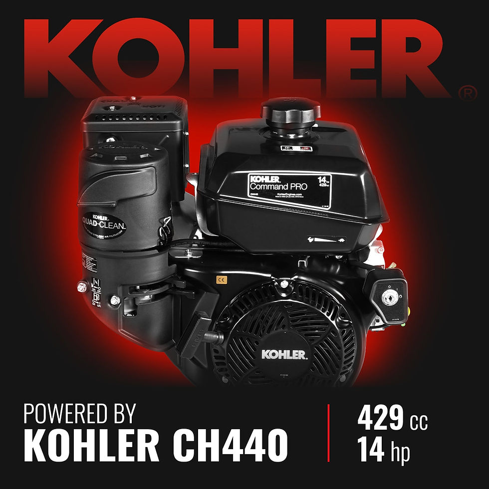 Thumbnail: 5 inch E-stat KOHLER 429cc 14hp Gasoline Engine Powered Disc Wood Chipper with T