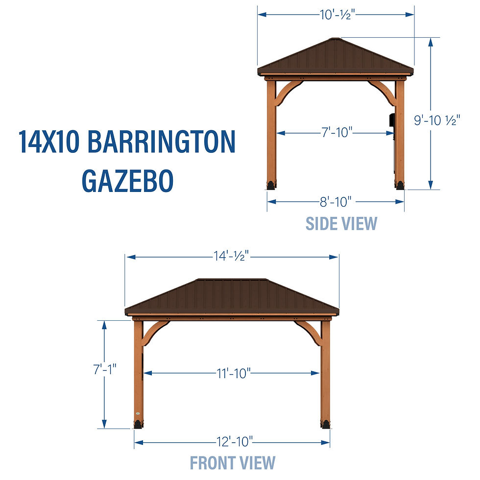 Thumbnail: 14x10 Barrington Gazebo - Backyard Discovery