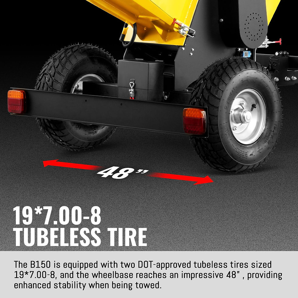 Thumbnail: 6 inch E-start Zonsen 459cc 15hp Gas Powered 4 - Wheel Drum Wood Chipper with Ta