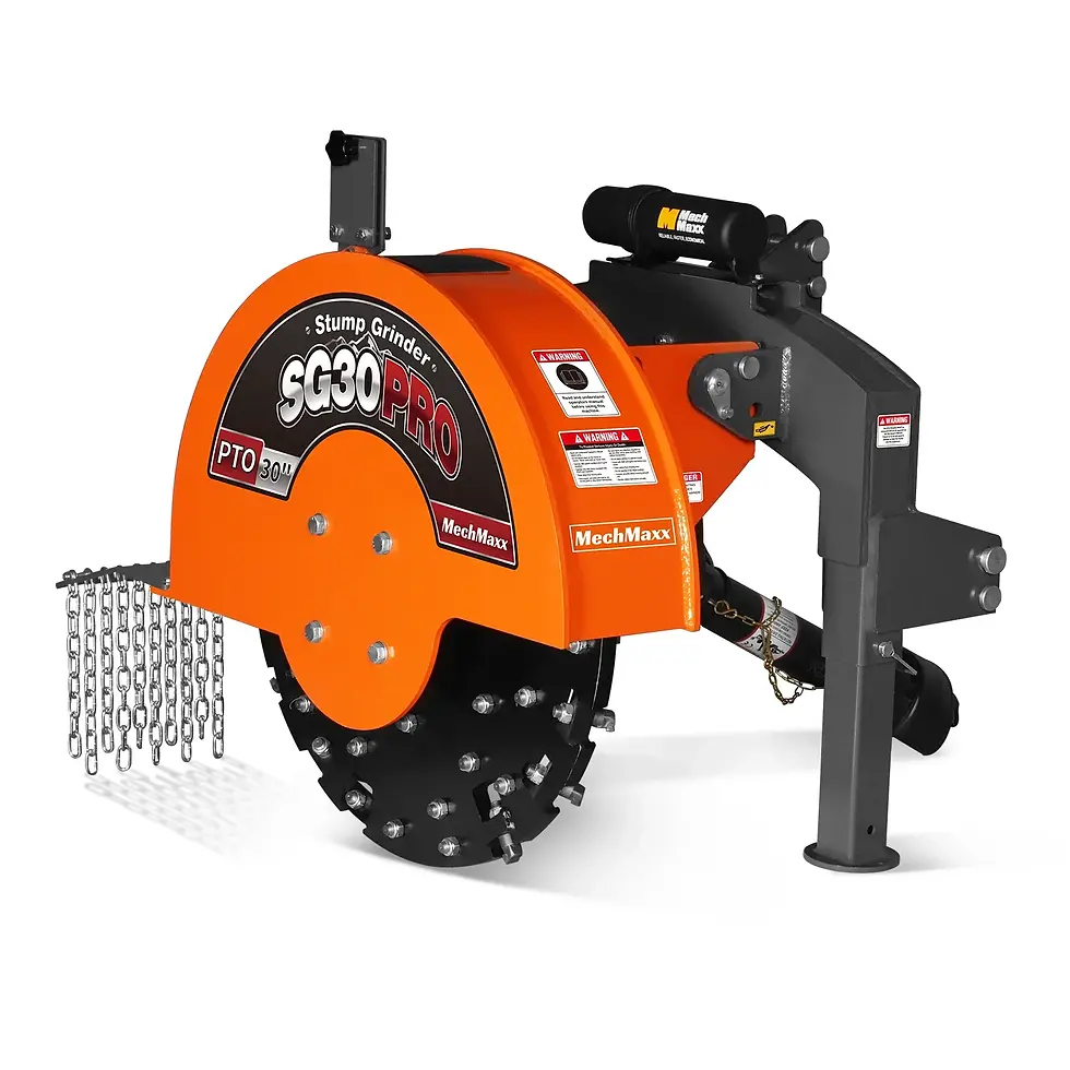 Thumbnail: 3-Point PTO Stump Grinder with 44 Carbide Teeth (PTO Shaft Included - MechMaxx