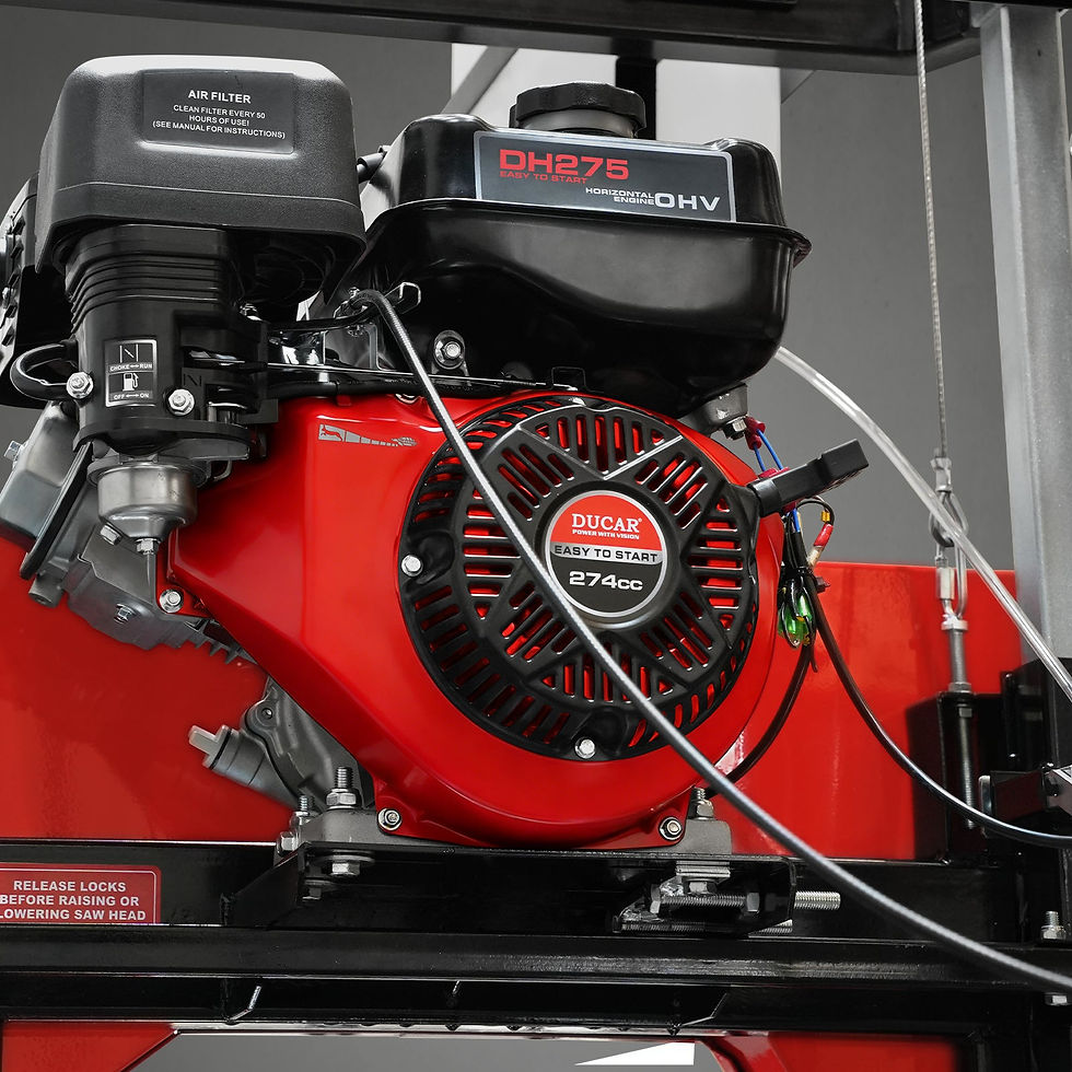 Thumbnail: 22" Portable Sawmill,  274cc 8.1HP Gasoline Engine,  18" Board Width,  13' Track