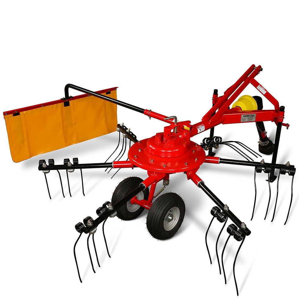 Thumbnail: 100" Mechmaxx 3-Point Hitch 6 Rotary Pull-Type Hay Rake Tedder ,  15-50Hp ,  HT1