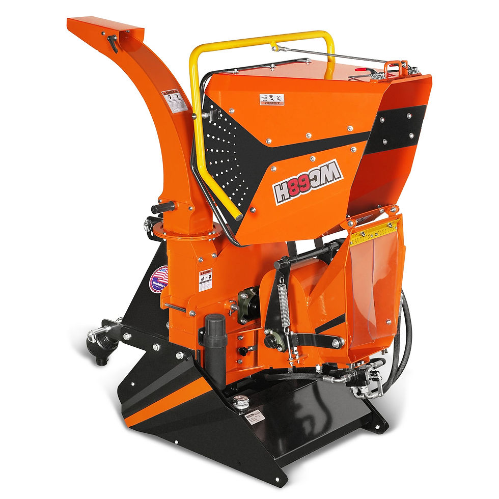 Thumbnail: 6" 3 Point Hydraulic Feeding PTO Wood Chipper for 20-50HP Tractor,  WC68H