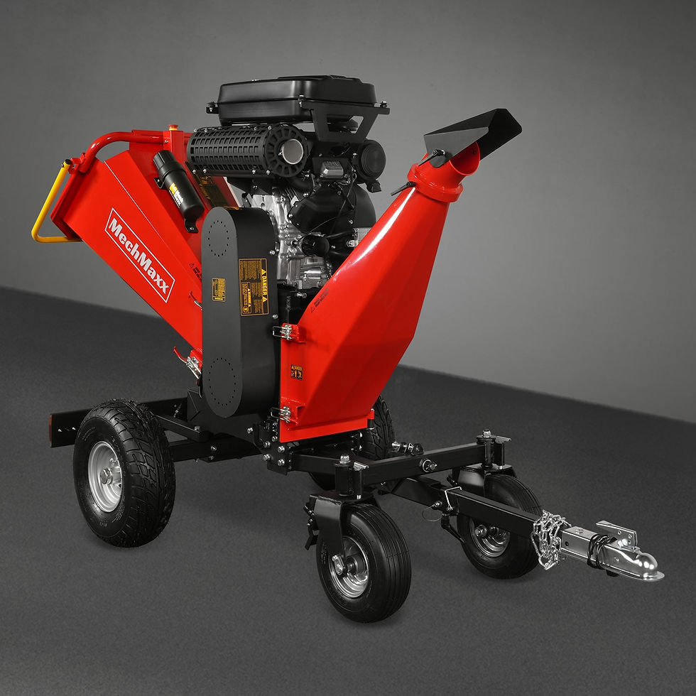 Thumbnail: 8 inch ZONSEN E-Start 1000cc 35hp Gas Powered 4 - Wheel Drum Wood Chipper with T