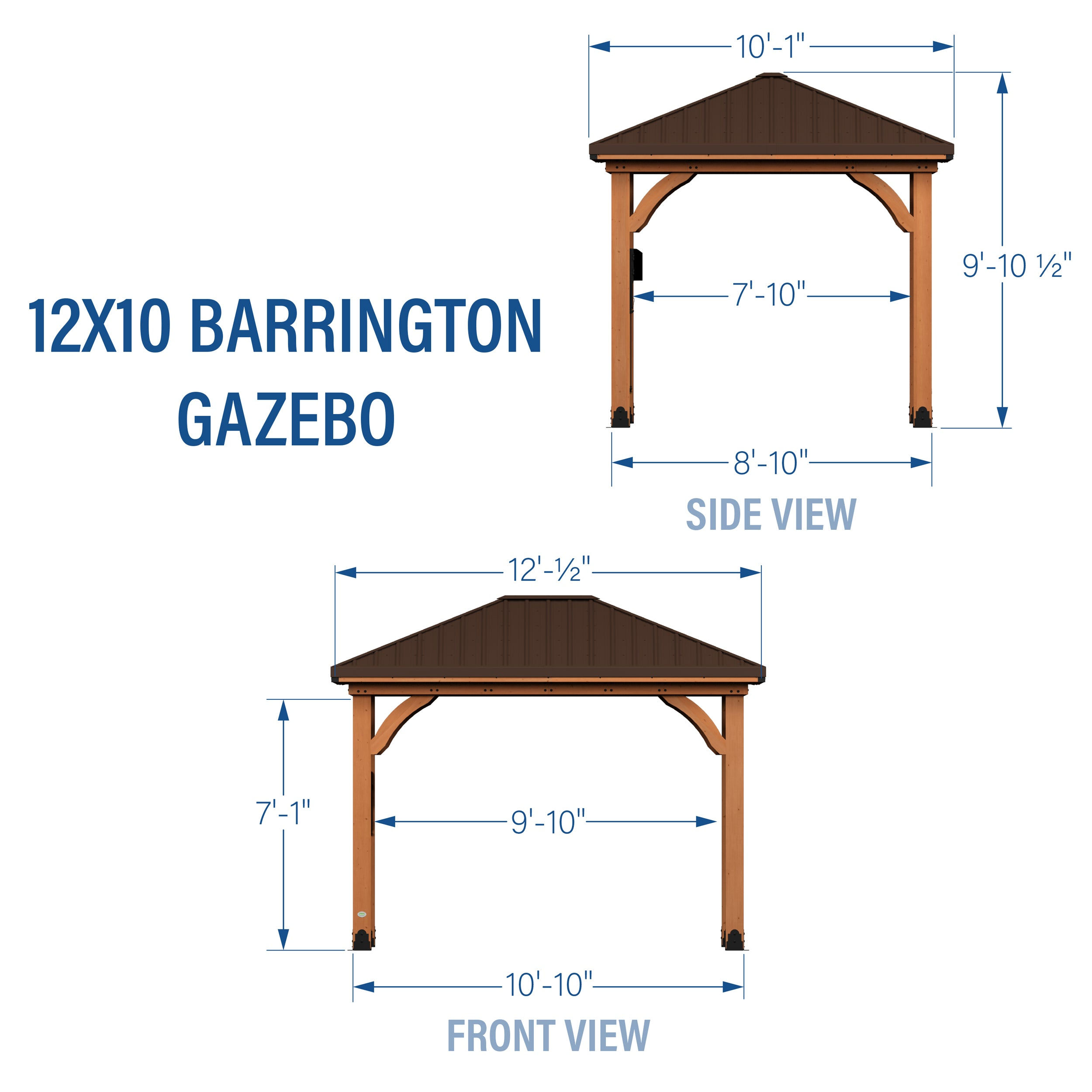 12x10 Barrington Gazebo - Backyard Discovery