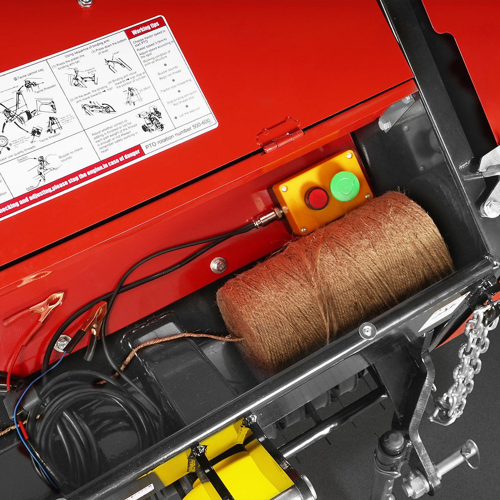 Thumbnail: 3-Point PTO Mini Round Hay Baler With Twine Wrap,   20" Diameter x 28" Width Bal