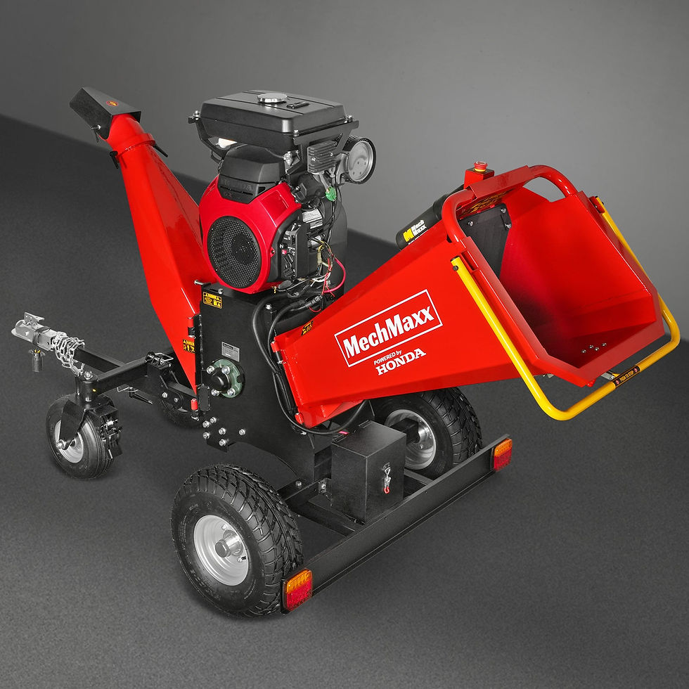 Thumbnail: 8 inch HONDA E-Start 688cc 22hp Gas Powered 4 - Wheel Drum Wood Chipper with Tai