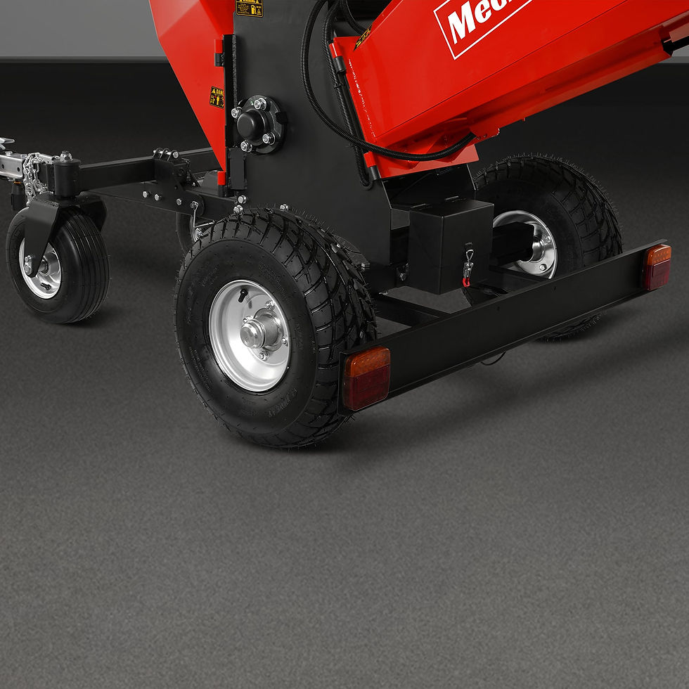Thumbnail: 6 inch KOHLER E-Start 429cc 14HP Gas Powered 4 - Wheel Drum Wood Chipper with Ta