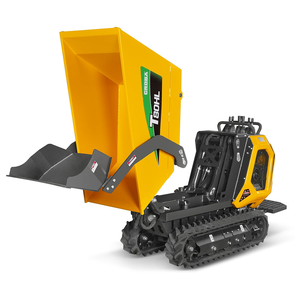 Thumbnail: 1100lb 420cc E-start Gas Engine Stand-ON Hydraulic Track Dumper Hydraulic Tippin