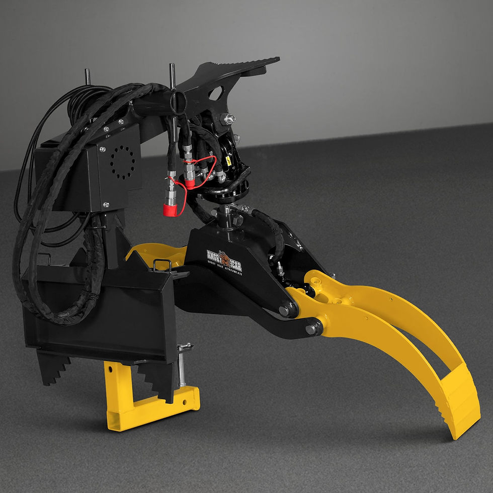 Thumbnail: 59" Multi-purpose Hydraulic Rotating Log Grapple For Mini Skid Steer, 1500lbs Li