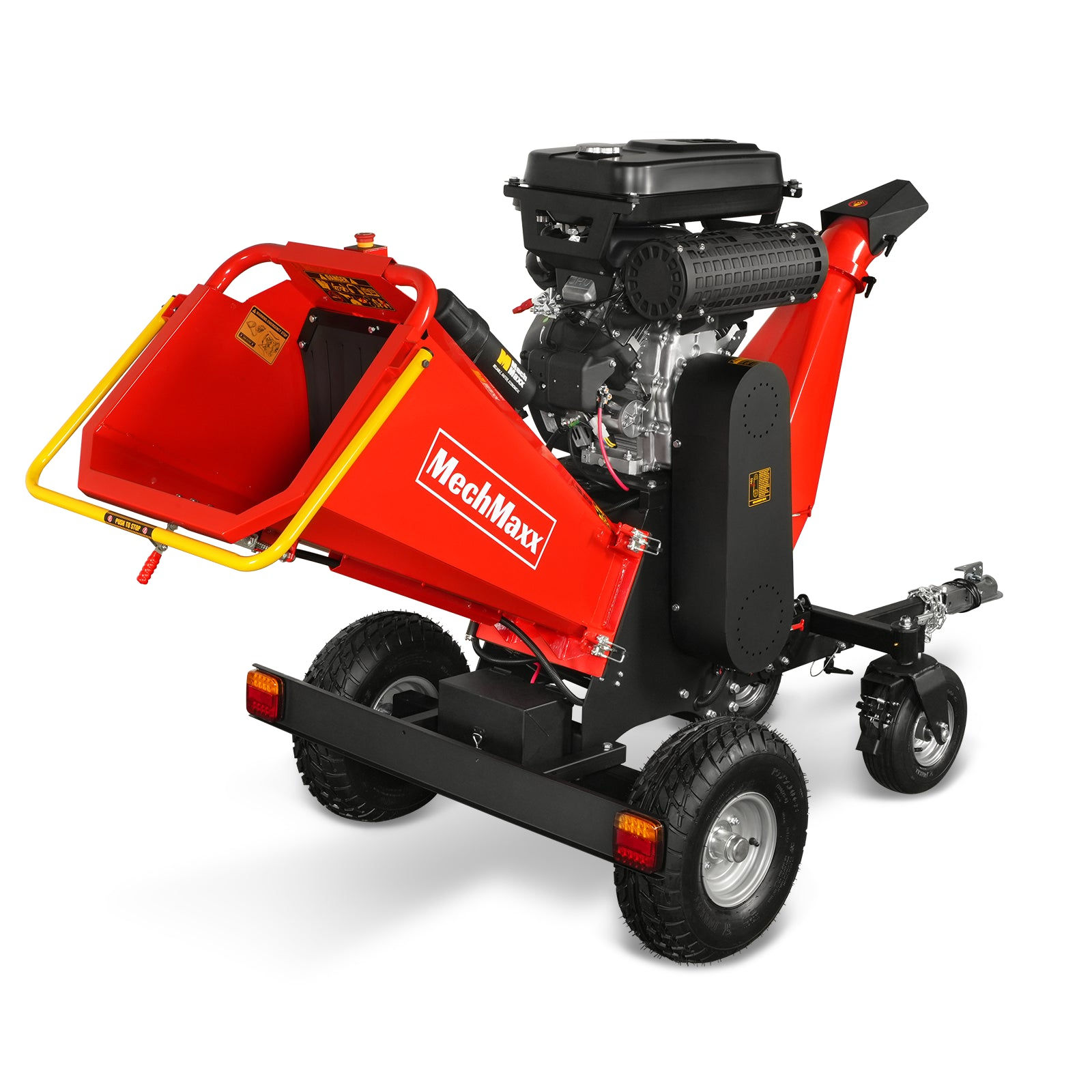 8 inch ZONSEN E-Start 1000cc 35hp Gas Powered 4 - Wheel Drum Wood Chipper with T